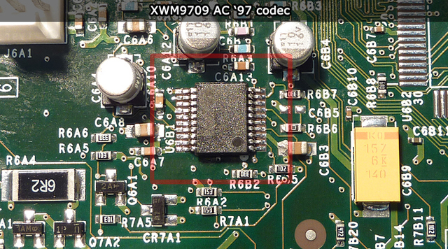 Board with AC'97 codec to-be-removed