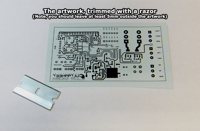 pre-printed TTS trimmed to size