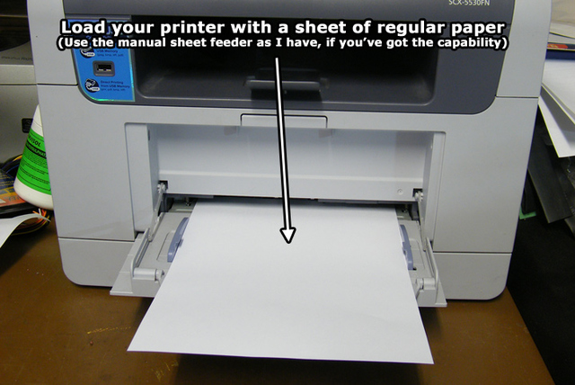 Printer loaded with paper